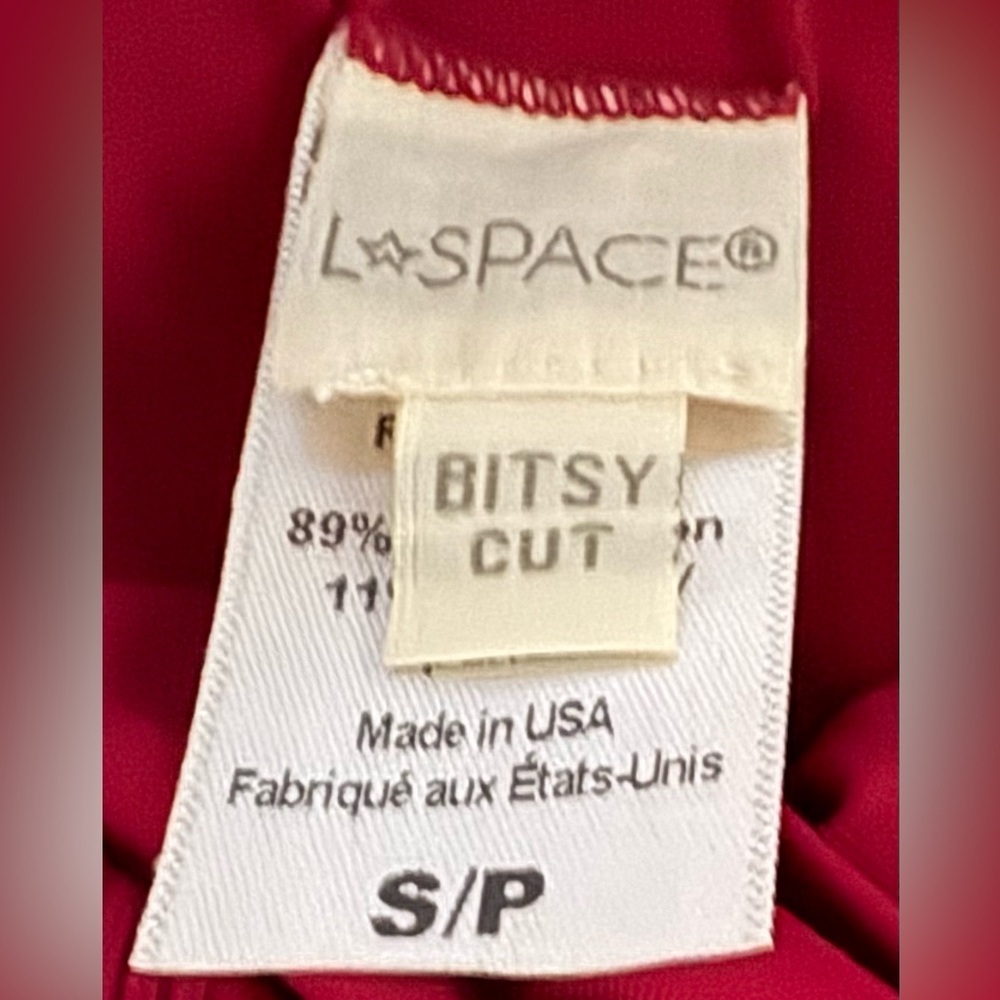 L*Space L Space Bitsy Cut Ribbed Bikini Bottoms In Cabernet SZ SP NWOT - Picture 11 of 11